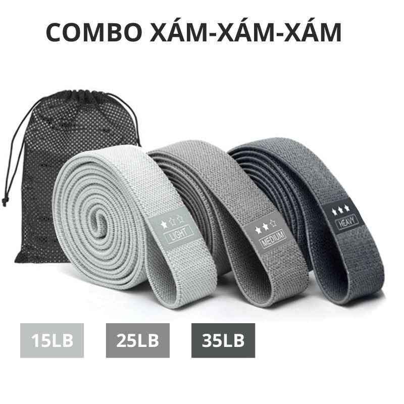 Dây Kháng Lực toàn thân REXO KL1625 Powerband dáng dài - Dây tập gym đa năng, phù hợp với nhiều bài tập khác nhau