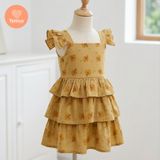  (BST HẠ NHIÊN ) Đầm Bé Gái Tamiuy Babydoll 3 Tầng Cổ Vuông Tay Bèo | Váy Mùa Hè Cho Bé Gái 