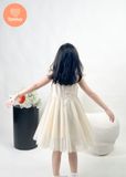 Đầm Bé Gái  Tamiuy Tùng Xoè 360 Độ ,Váy Dự Tiệc Trắng Kem Thiết Kế Tiểu Thư 