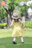  Váy Bé Gái Tamiuy Cao Cấp Thiết Kế Tay Phồng Cánh Tiên Rode ở Cổ Và Eo Chất Liệu Linen Mềm Mại 