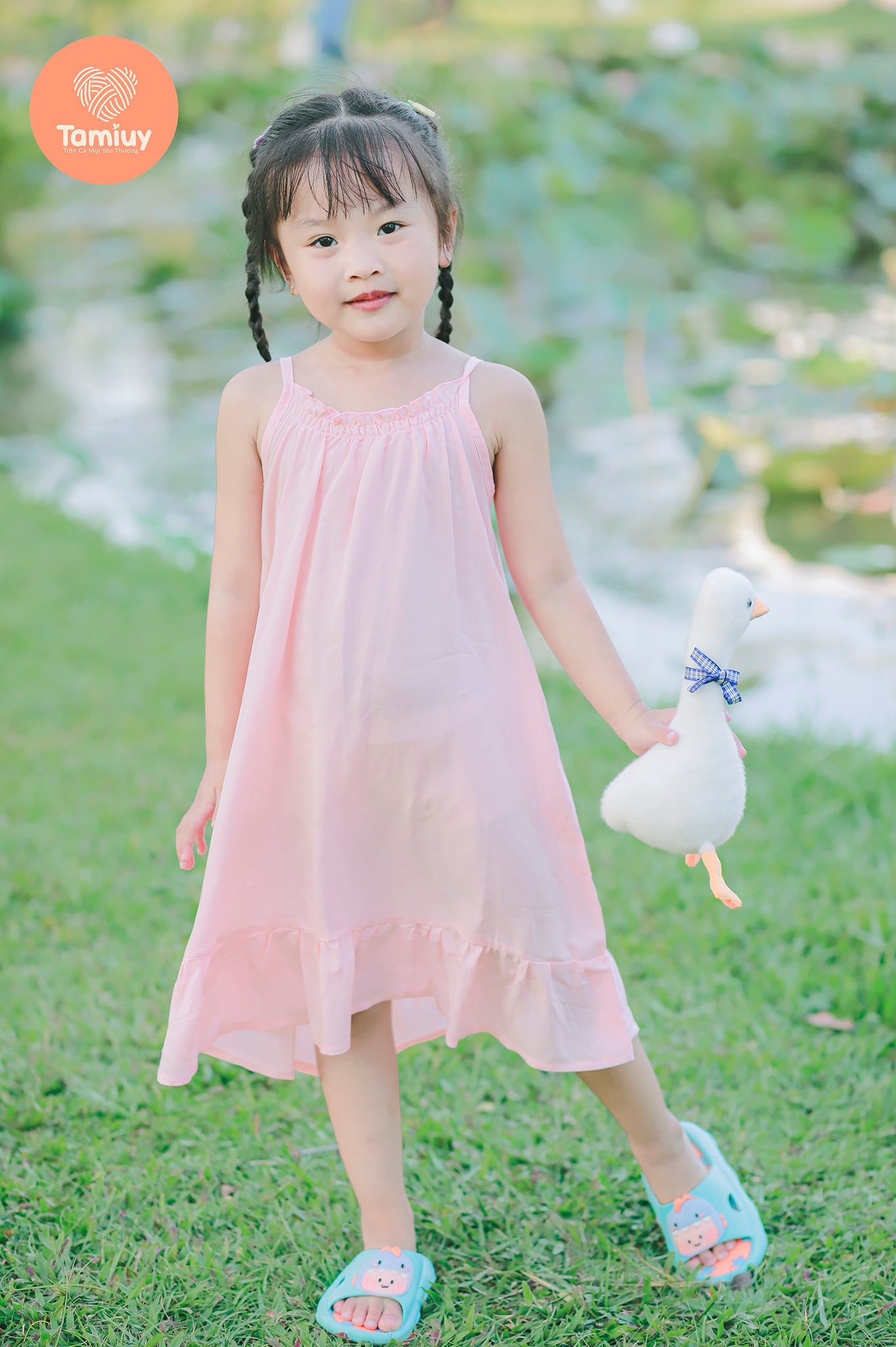  Đầm Yếm 2 Dây Bé Gái Tamiuy Chất Cotton Mềm Mịn Cho Bé từ 10-38 kg 