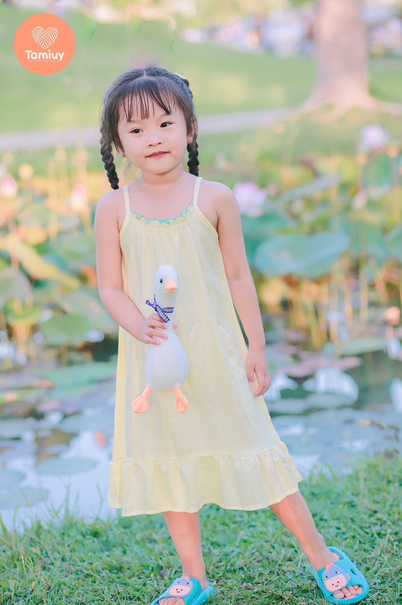  Đầm Yếm 2 Dây Bé Gái Tamiuy Chất Cotton Mềm Mịn Cho Bé từ 10-38 kg 