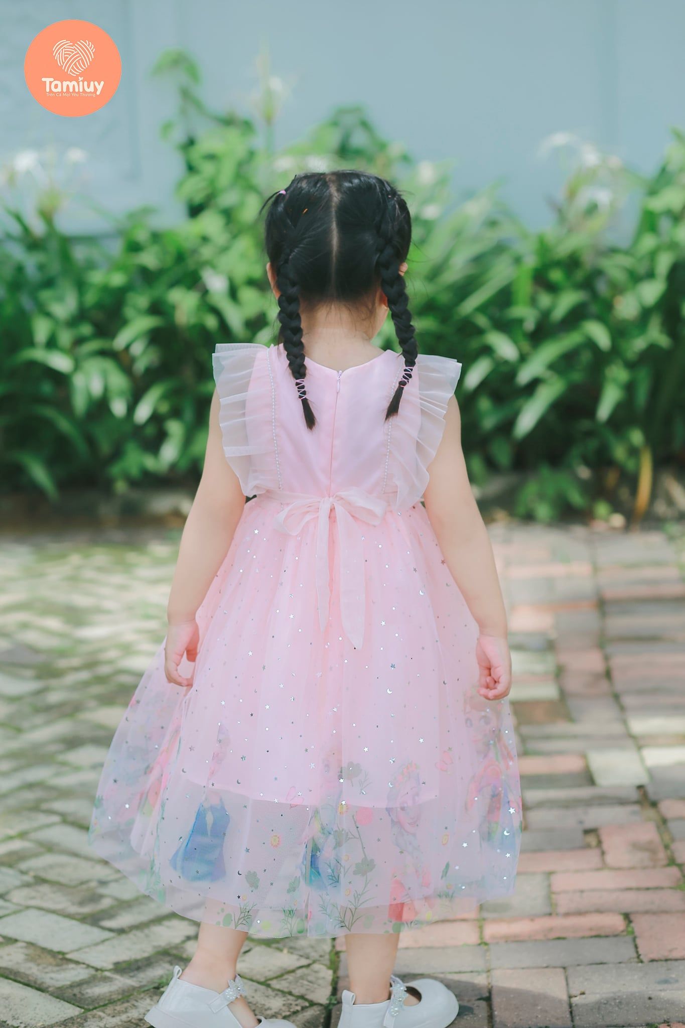  Tamiuy Đầm Dạ Hội Công Chúa Elsa Chất Liệu Cotton Voan Cao Cấp Dành Cho Bé Dự Tiệc Size Trung CHo Bé 40 kG 