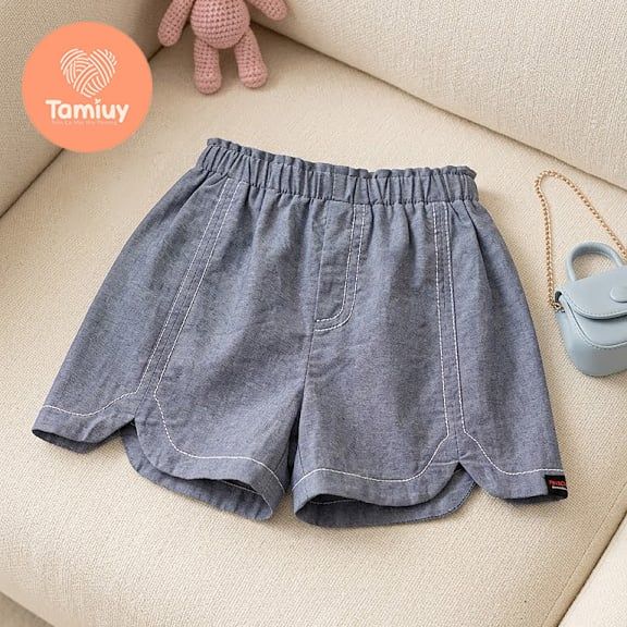  Quần Short Jean Bé Gái Tamiuy Lưng Thun Co Giãn Form Xinh Dễ Vận Động Size 10-40kg 