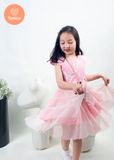  Đầm Bé Gái  Tamiuy Tùng Xoè 360 Độ ,Váy Dự Tiệc Trắng Kem Thiết Kế Tiểu Thư 