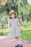  Váy Bé Gái Tamiuy Cao Cấp Thiết Kế Tay Phồng Cánh Tiên Rode ở Cổ Và Eo Chất Liệu Linen Mềm Mại 