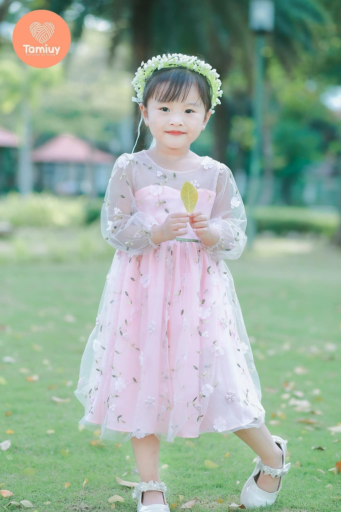  Đầm Dạ Hội Tay Dài Hoa Rơi Công Chúa Tamiuy Thiết Kế Cao Cấp  Cho Bé Gái Từ 1-10 Tuổi 