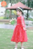  Đầm Dạ Hội Tay Dài Hoa Rơi Công Chúa Tamiuy Thiết Kế Cao Cấp  Cho Bé Gái Từ 1-10 Tuổi 