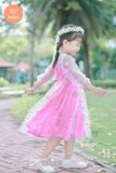  Đầm Dạ Hội Tay Dài Hoa Rơi Công Chúa Tamiuy Thiết Kế Cao Cấp  Cho Bé Gái Từ 1-10 Tuổi 