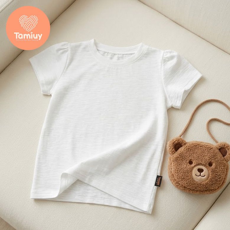  Áo Thun Bé Gái Tamiuy Cotton Mềm Thoáng Co Giãn 4 Chiều Mặc Mát Size 10-40kg 