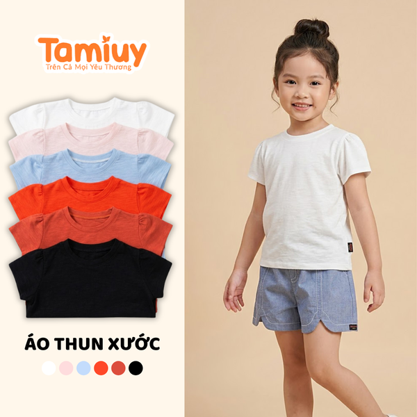 Áo Thun Bé Gái Tamiuy Cotton Mềm Thoáng Co Giãn 4 Chiều Mặc Mát Size 10-40kg 