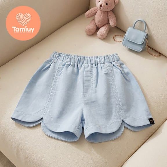  Quần Short Jean Bé Gái Tamiuy Lưng Thun Co Giãn Form Xinh Dễ Vận Động Size 10-40kg 