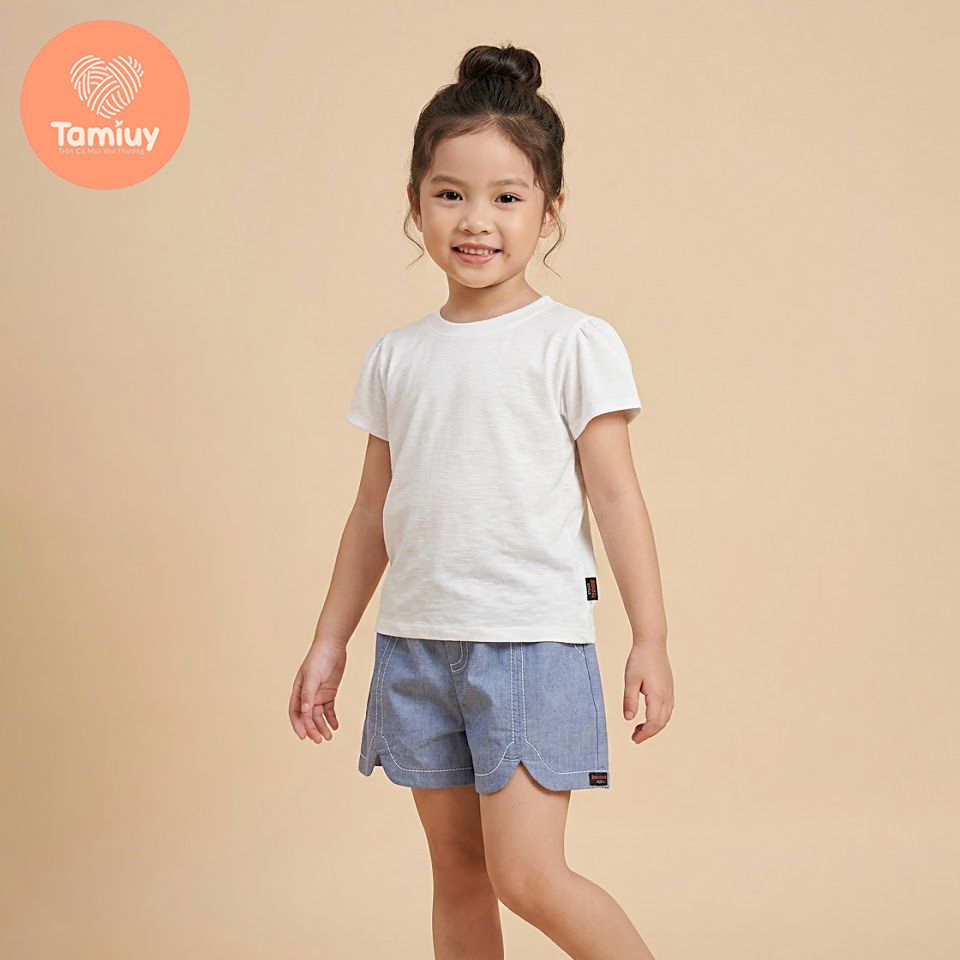  Quần Short Jean Bé Gái Tamiuy Lưng Thun Co Giãn Form Xinh Dễ Vận Động Size 10-40kg 