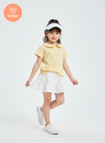  Tamiuy- Set Thiết Kế Bé Gái Áo Polo Cổ Trụ Năng Động Thể Thao Phối Chân Váy 