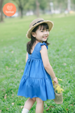  Đầm Baby Doll Bé Gái Tamiuy Cotton Đính Hoa ,Size 1-10 Tuổi ,Nhiều Màu 