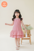  Tamiuy Đầm Xòe Đuôi Cá Bé Gái 2 Tầng Điệu Đà Vải Cotton Cho Trẻ Từ 1-10 Tuổi Màu Đỏ Caro 