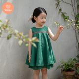  (BST Hạ Nhiên)  Đầm Bé Gái Tamiuy Thêu Hoa Thủ Công, Tùng Xòe 360 Độ 2 Lớp, Váy Thiết Kế Cao Cấp Cho Bé Gái 