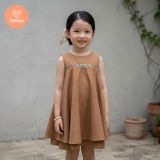 (BST Hạ Nhiên)  Đầm Bé Gái Tamiuy Thêu Hoa Thủ Công, Tùng Xòe 360 Độ 2 Lớp, Váy Thiết Kế Cao Cấp Cho Bé Gái 
