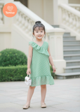  Đầm Sát Nách Tamiuy Bèo Lệch Vai Dành Cho Bé 10-38 kg 