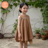  (BST Hạ Nhiên)  Đầm Bé Gái Tamiuy Thêu Hoa Thủ Công, Tùng Xòe 360 Độ 2 Lớp, Váy Thiết Kế Cao Cấp Cho Bé Gái 