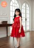  Đầm Công Chúa Màu Đỏ  Tamiuy   Đính Hoa Cao Cấp (1-10T) 