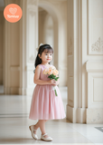  Tamiuy Đầm Dạ Hội Cao Cấp Màu Đỏ  Thân Đầm Trên Đính Cườm Và Hoa Ở Ngực Áo Size 8-12 