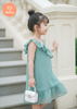  Đầm Bé Gái Cổ Tim Lệch Vai Tamiuy - Chất Cotton Cao Cấp, Xinh Xắn, Dễ Thương (1-10 Tuổi) 