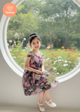  Đầm Xòe Vải Gấm Hoạ Tiết Bông Tamiuy Dành Cho Bé Gái (10-40kg) 