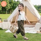  (BST Hạ Nhiên) Quần Baggy Tamiuy Bé Gái Ống Rộng Họa Tiết Vintage 