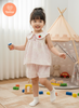  Bộ Caro Bé Gái Tamiuy Cam & Trắng Phối Hoa Tiết Vải Cotton Mềm Mịn Size 2-12 