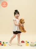  Bộ Bé Gái Tamiuy Vải Xốp Dún Cổ Phối Quần Phồng Nhiều Màu ,Size 10-38 kg 