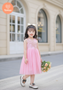  Tamiuy Đầm Dạ Hội Cao Cấp Màu Đỏ  Thân Đầm Trên Đính Cườm Và Hoa Ở Ngực Áo Size 8-12 