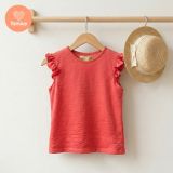  Áo Thun Bông Tay Bèo Dún Bé Gái Tamiuy Cotton Mềm Thoáng  Mặc Mát Size 10-40kg 