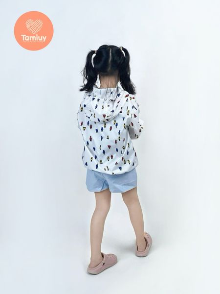  Áo Khoác Dù Bé Gái Tamiuy Chống Nắng Có Nón ,Chất Mềm Nhẹ Thoáng Mát 