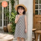  TAMIUY - Đầm Thun Cotton Đuôi Cá Cho Bé Gái Đi Biển Đi Chơi 