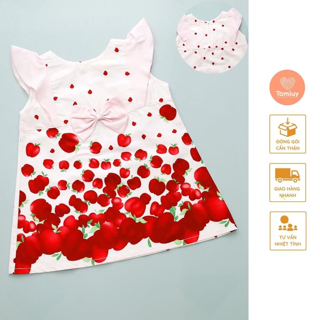  Váy Chữ A Bé Gái Tamiuy Cao Cấp Đính Nơ Họa Tiết Dễ Thương Chất Vải Cotton Mềm Mịn Nhiều Màu Tùy Chọn 