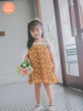  Đầm Bé Gái Tamiuy Voan Dập Ly, Họa Tiết Hoa Nhí Dễ Thương 