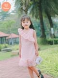  Đầm Bé Gái Cổ Tim Lệch Vai Tamiuy - Chất Cotton Cao Cấp, Xinh Xắn, Dễ Thương (1-10 Tuổi) 