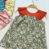  Đầm Bé Gái Tamiuy Thiết Kế Cổ Bèo Xếp Ly, Cotton Mềm Mại, Cao Cấp (1-10T) 