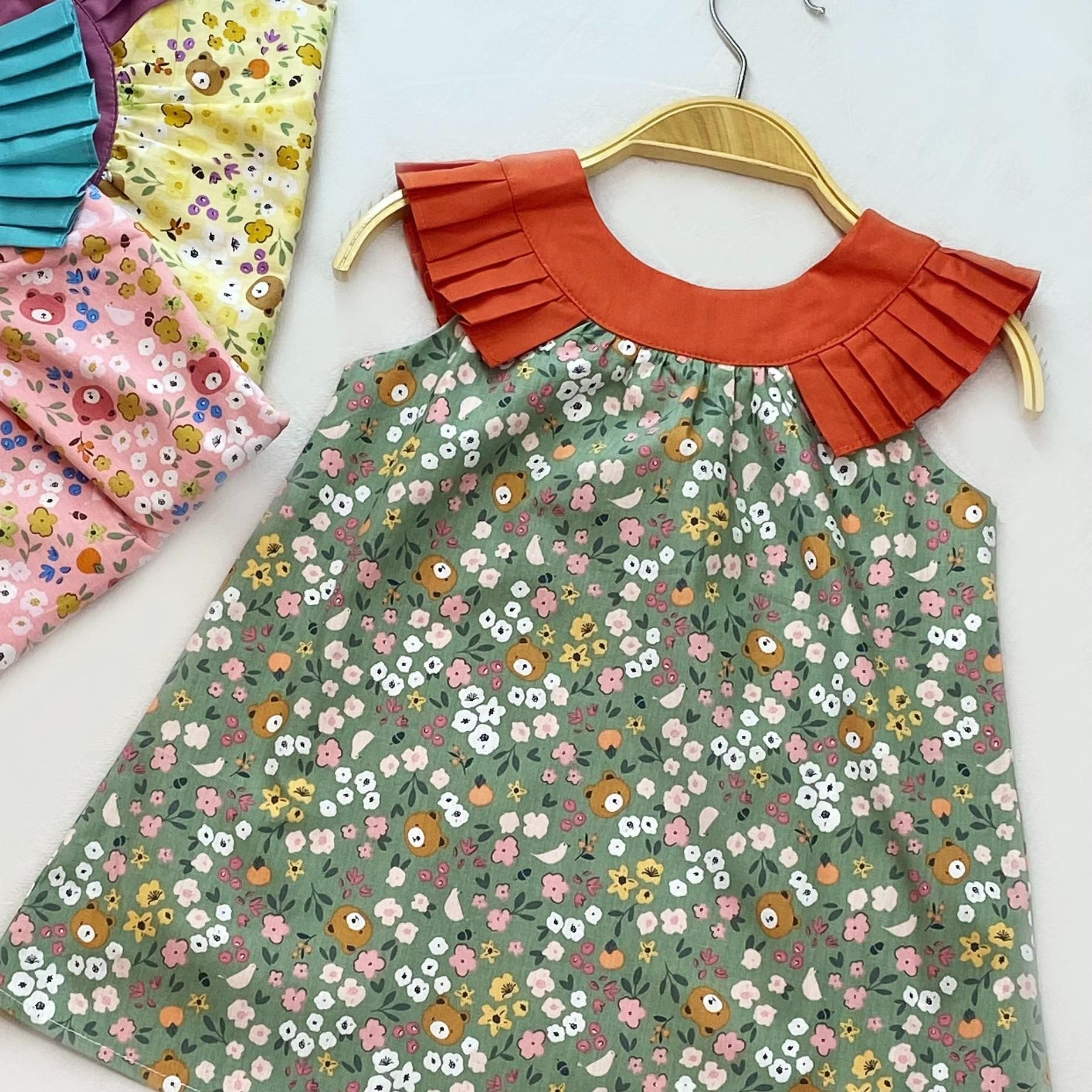  Đầm Bé Gái Tamiuy Thiết Kế Cổ Bèo Xếp Ly, Cotton Mềm Mại, Cao Cấp (1-10T) 