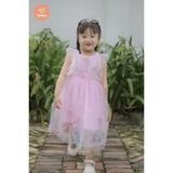  Tamiuy Đầm Dạ Hội Công Chúa Elsa Chất Liệu Cotton Voan Cao Cấp Dành Cho Bé Dự Tiệc Size Trung CHo Bé 40 kG 