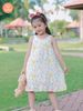  Đầm Xoè Sát Nách Cổ Yếm Hoa Nhí Tamiuy Cho Bé Gái 1-10 Tuổi 
