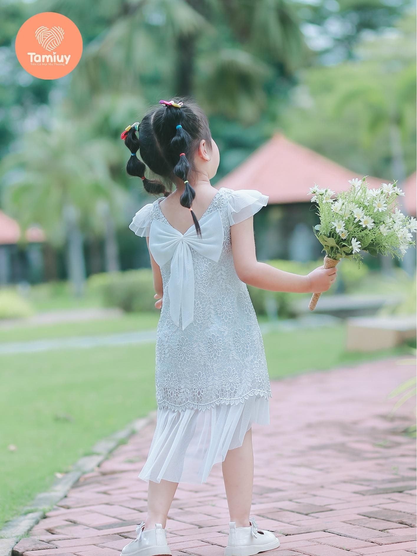  Đầm Ren Đuôi Cá Tamiuy Thiết Kế Cao Cấp, Dành Cho Bé Gái (1-10T) 