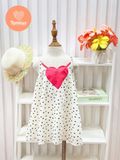  Đầm Yếm Tamiuy 2 Dây Trái Tim Bé Gái Cho Bé từ 10-38 kg 