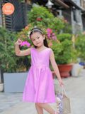  Tamiuy Đầm Cho Bé Gái Thiết Kế Xẻ Tim Sau Lưng Cổ Bèo Phong Cách Ngày Hè Đơn Giản Vải Cotton Mềm Mịn 
