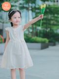  Đầm Xòe Bé Gái Tamiuy  Thêu Trụ Tay Cánh Tiên (Size 1-10 Tuổi) 