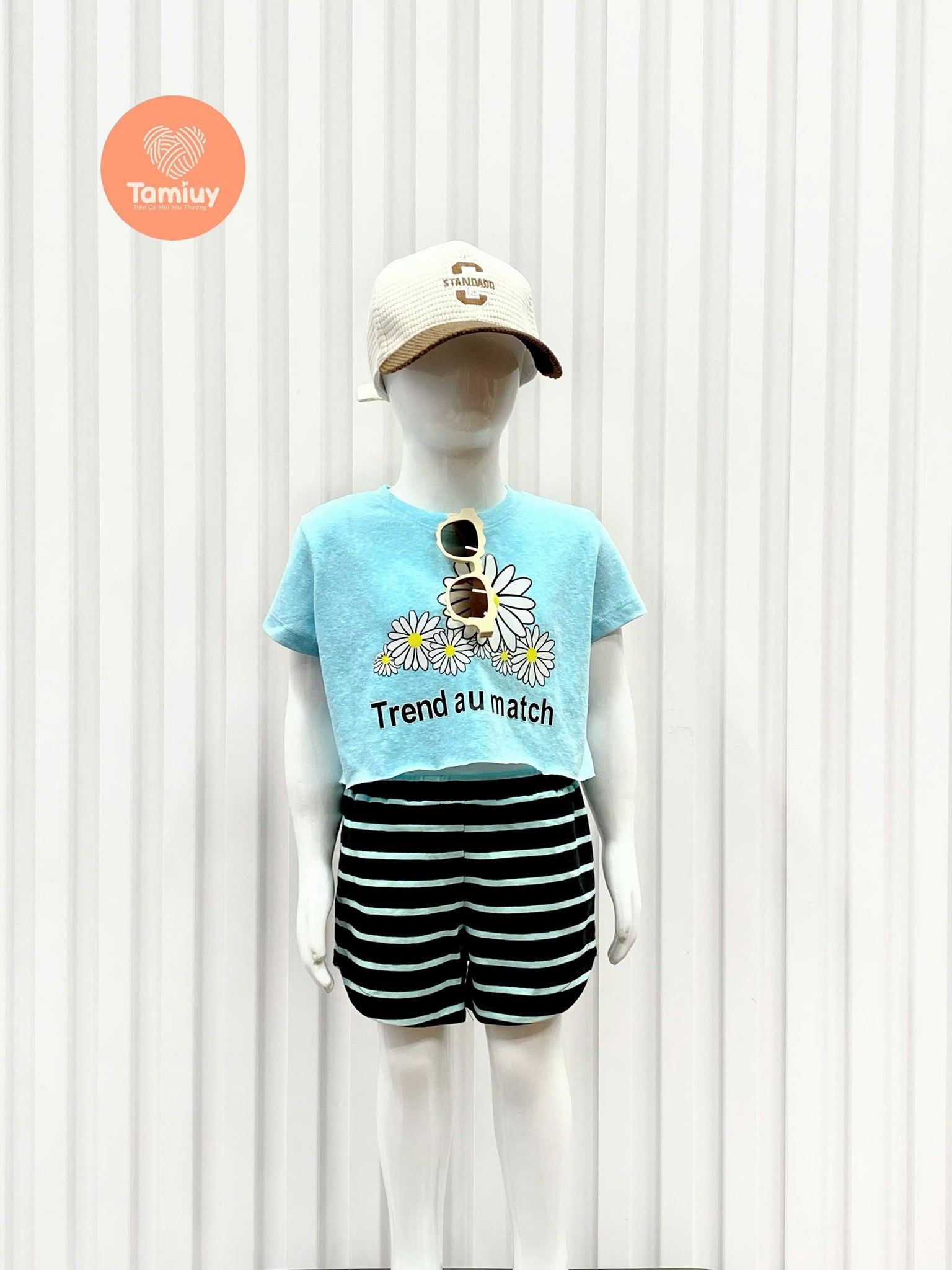  Áo Thun Croptop Bé Gái Hoa Hướng Dương, Chất Cotton Co Giãn (Size 1-10 Tuổi) 