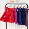 Đầm Linen Chạy Chỉ Nổi Thêu Hoa  Tamiuy Cao Cấp Xinh Xắn Đáng Yêu Ngây Thơ Dành Cho Bé Gái Từ 1-10 Tuổi