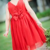  Tamiuy Đầm Dạ Hội Cao Cấp Màu Đỏ  Thân Đầm Trên Đính Cườm Và Hoa Ở Ngực Áo Size 8-12 