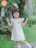  Đầm Chữ A Bé Gái Tamiuy Cotton Mềm Đính Hoa, Nhiều Màu (1-10T) 